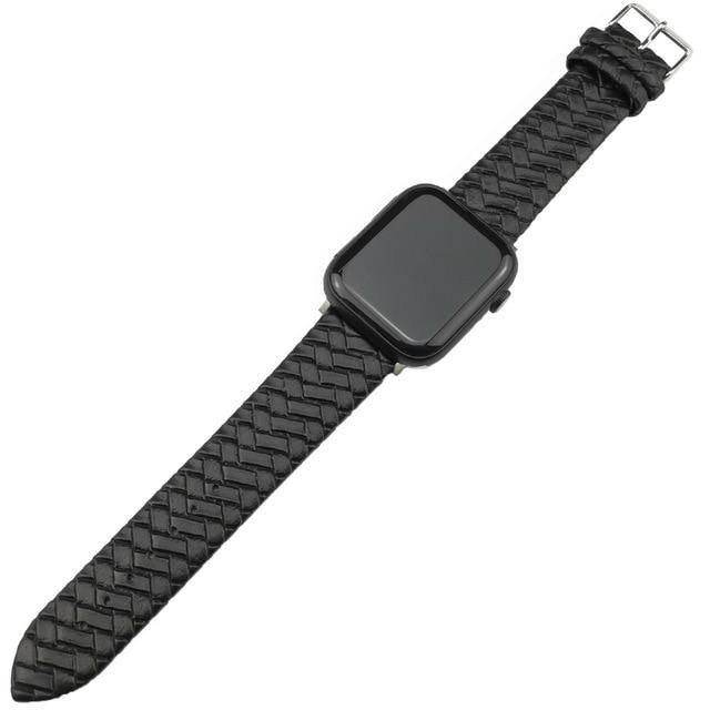 Casual Leather Band Loop Strap For Apple Watch - Carbon Cases