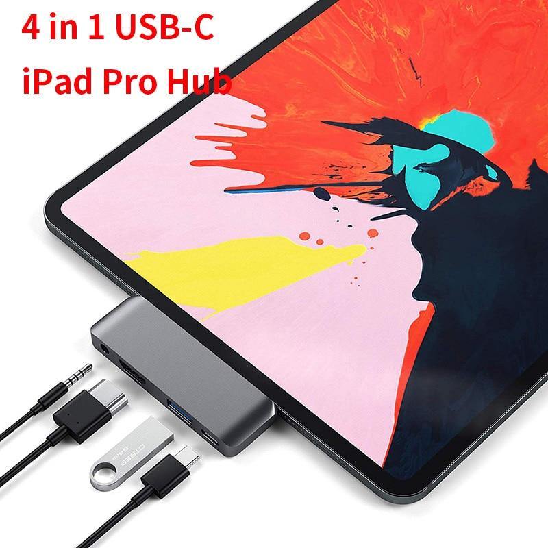 USB Type-C Mobile Pro Hub Adapter with USB-C PD Charging USB 3.0 & 3.5mm Headphone Jack HDMI-compatible - Carbon Cases