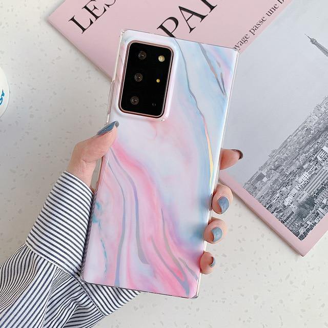 LOVECOM Laser Gradient Marble Phone Case For Samsung - Carbon Cases