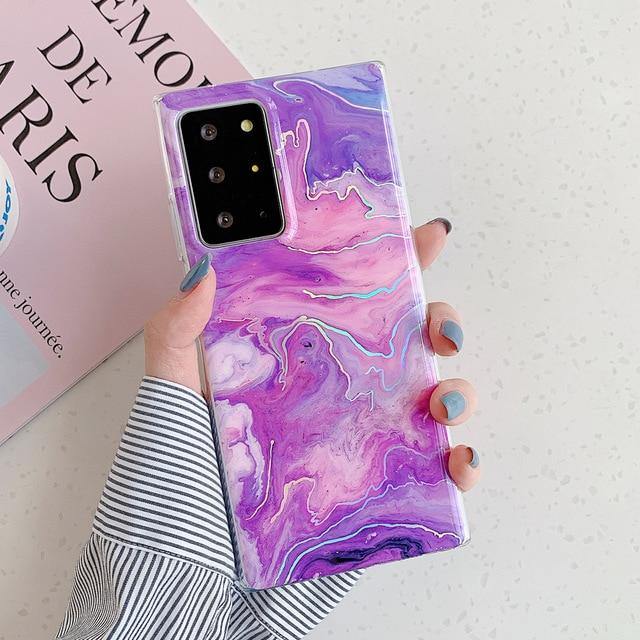 LOVECOM Laser Gradient Marble Phone Case For Samsung - Carbon Cases