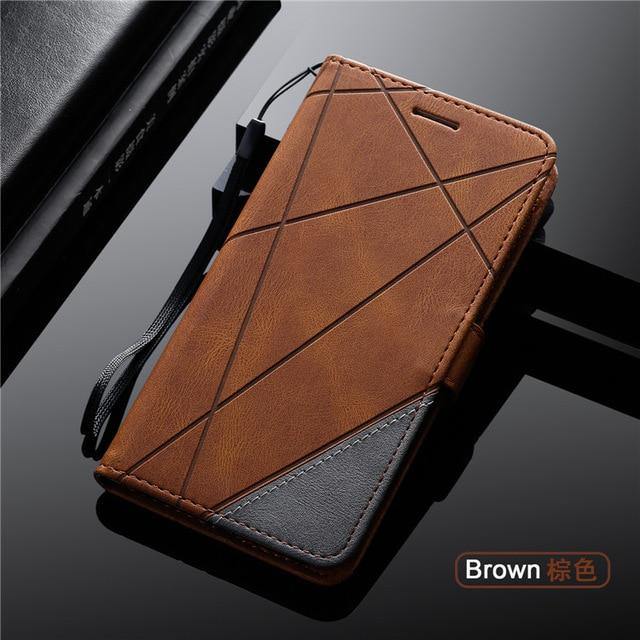 Magnetic Leather Wallet Case For iPhone - Carbon Cases