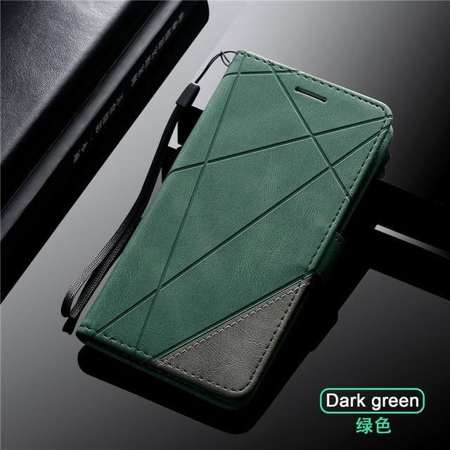 Magnetic Leather Wallet Case For iPhone - Carbon Cases