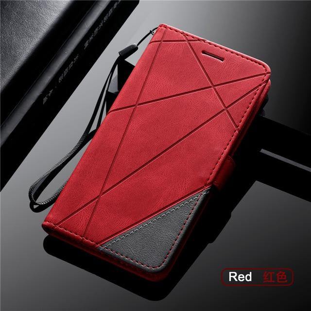 Magnetic Leather Wallet Case For iPhone - Carbon Cases