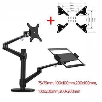 Aluminium Multifunction 10"-17" Ergonomics Desk Laptop Stand 32" Monitor Desktop Holder - Carbon Cases