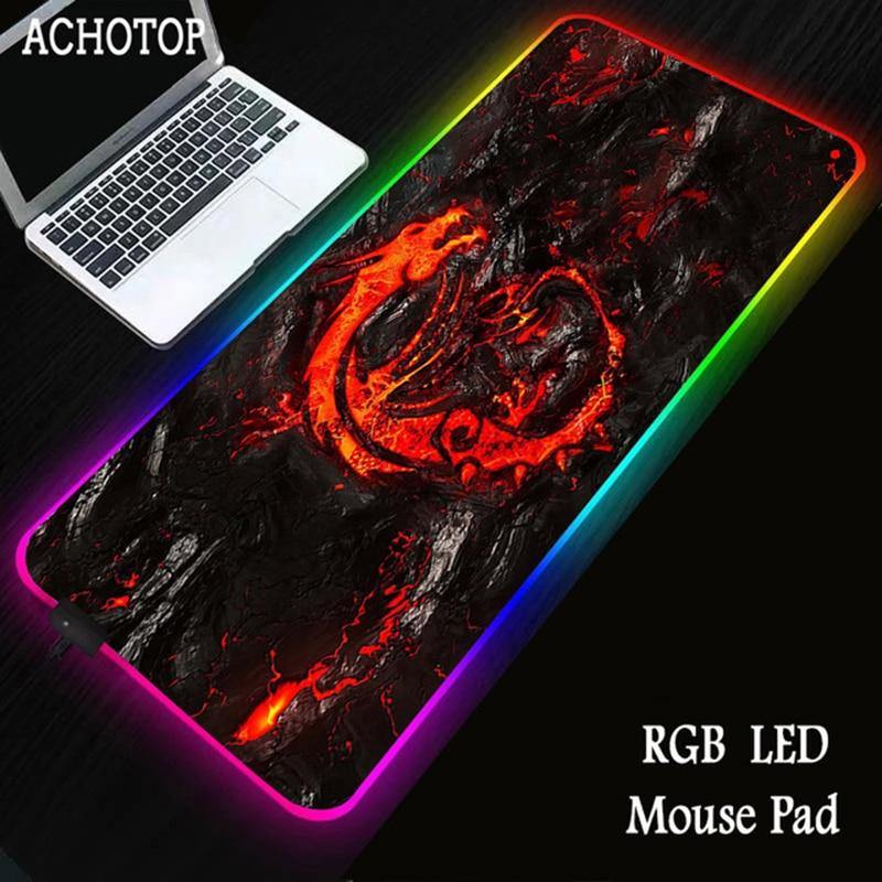 Red Dragon MSI RGB Gaming Large Mouse Pad - Carbon Cases