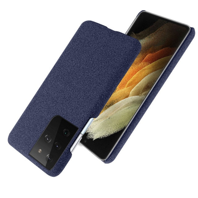 Cloth Texture Fit Cover For Samsung Galaxy - Carbon Cases