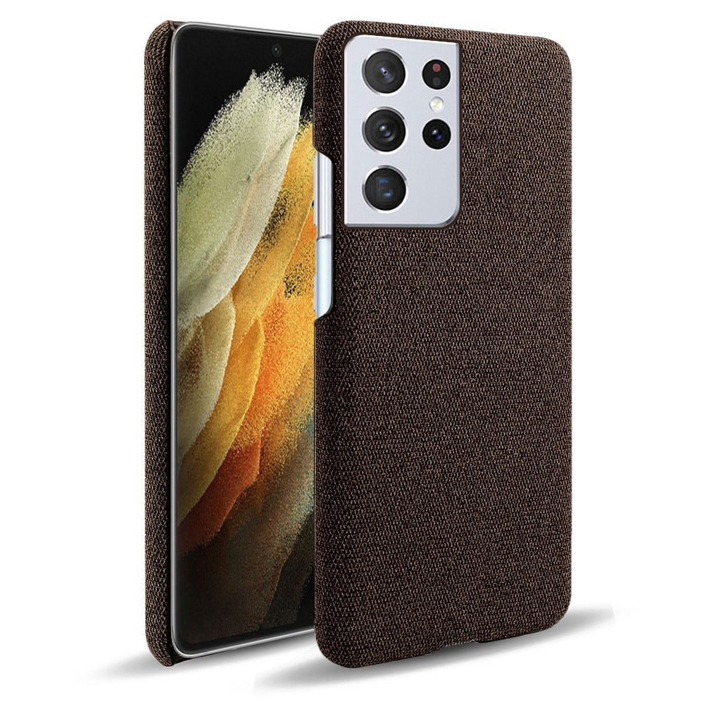 Cloth Texture Fit Cover For Samsung Galaxy - Carbon Cases