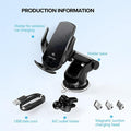 Automatic Clamping 15W Qi Car Wireless Charger - Carbon Cases