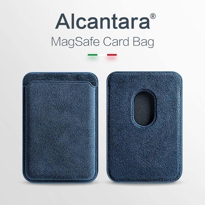 Alcantara Wallet For MagSafe Magnetic Card Wallet For iPhone - Carbon Cases