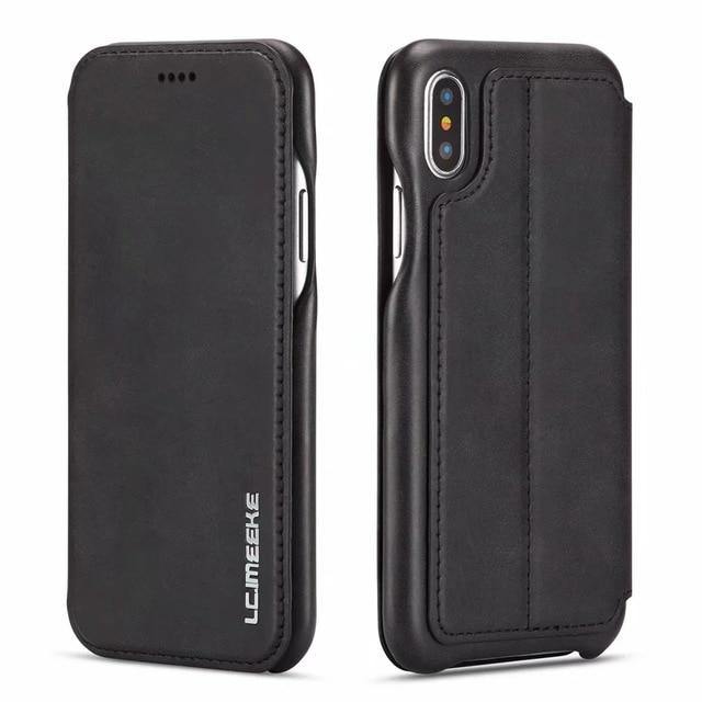 Luxury Ultra Thin Leather Case Flip Cover for Samsung - Carbon Cases