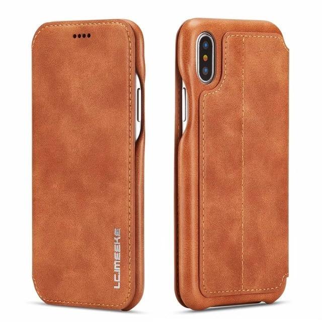 Luxury Ultra Thin Leather Case Flip Cover for Samsung - Carbon Cases