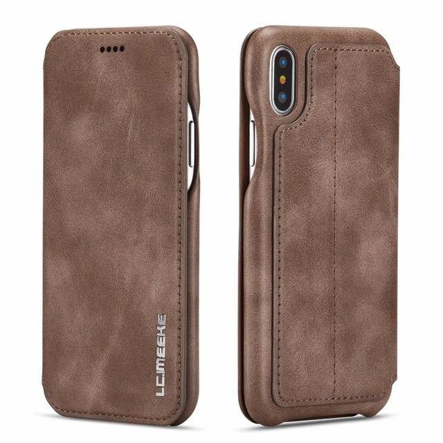 Luxury Ultra Thin Leather Case Flip Cover for Samsung - Carbon Cases