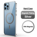 Original Magnetic Genuine Leather Liquid Silicone Cover for iPhone - Carbon Cases