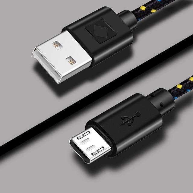 Micro USB Cable 1M 2M 3M Fast Charging Data Cord Charger Adapter - Carbon Cases