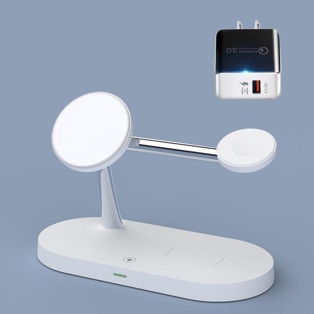 Modern LED Table Lamp for iPhone Samsung Wireless Charger - Carbon Cases
