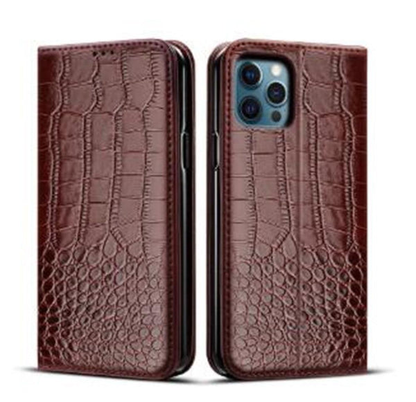 Luxury Flip Wallet Leather Case For iPhone - Magnetic Cards Holder Book - Carbon Cases