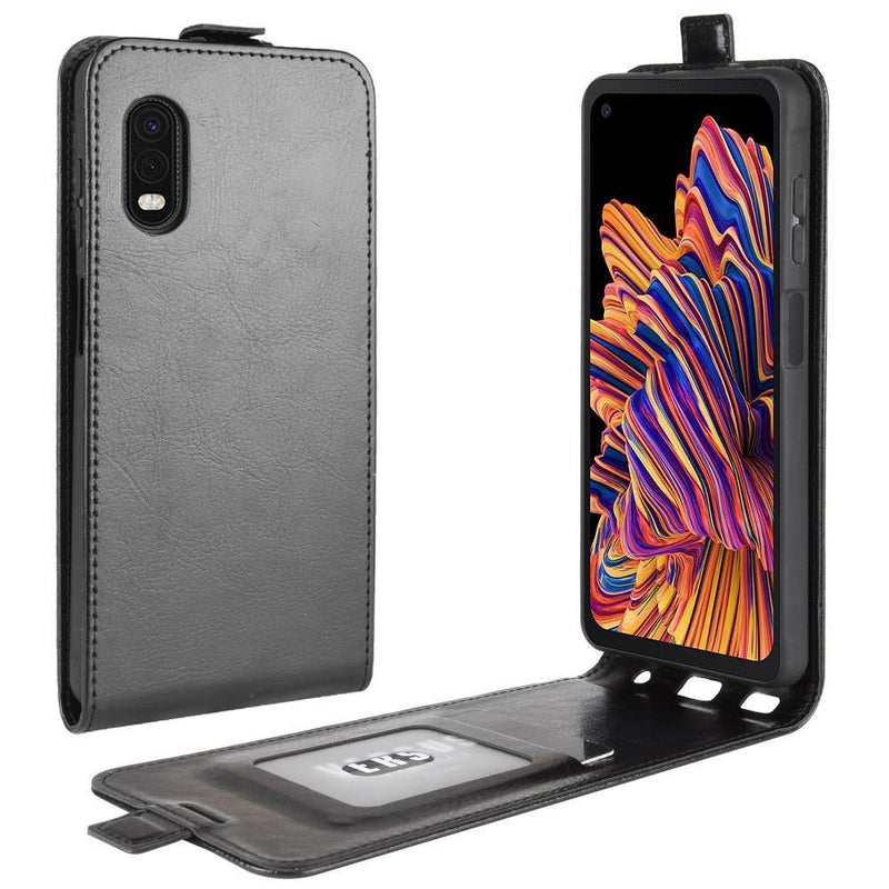 Samsung Galaxy XCover Pro Case PU Leather Wallet Stand - Carbon Cases