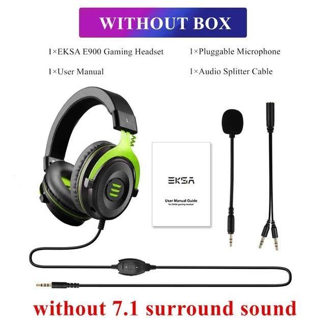 Gaming Headset with Microphone E900 Pro 7.1 Surround Headset Gamer USB/3.5mm Wired Headphones - Carbon Cases