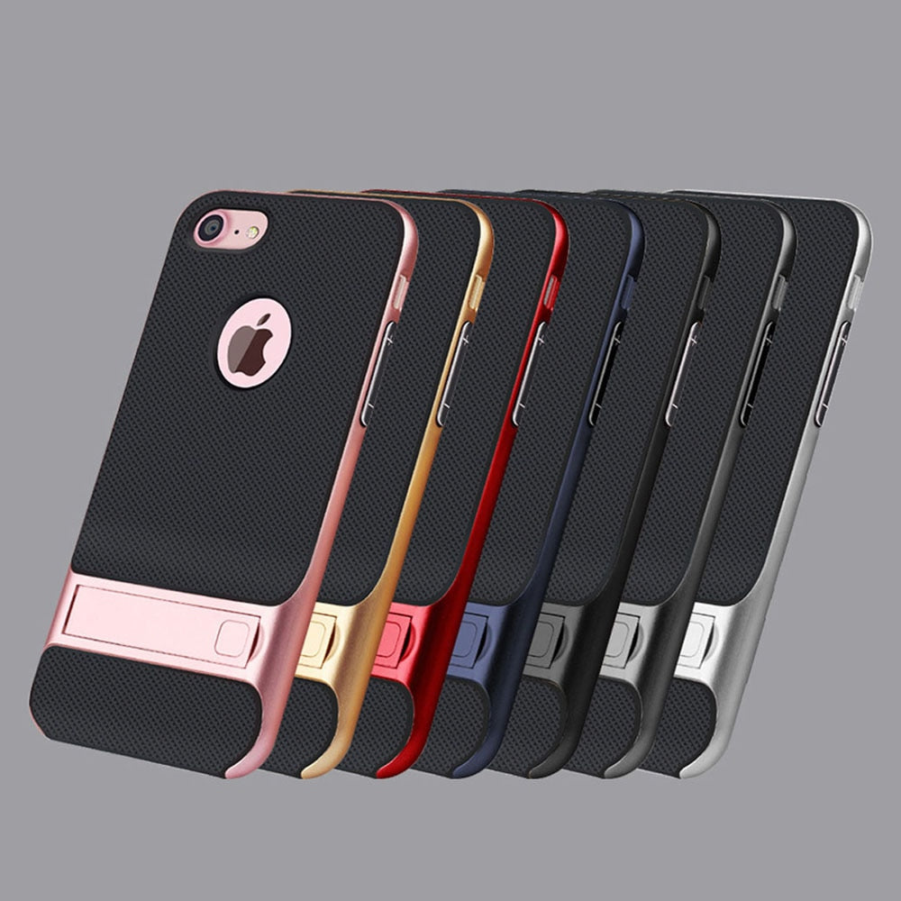 Stand Case Cover For Apple iPhone - Carbon Cases