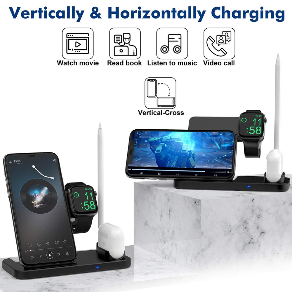 4 in 1 Wireless Charger Station - Carbon Cases