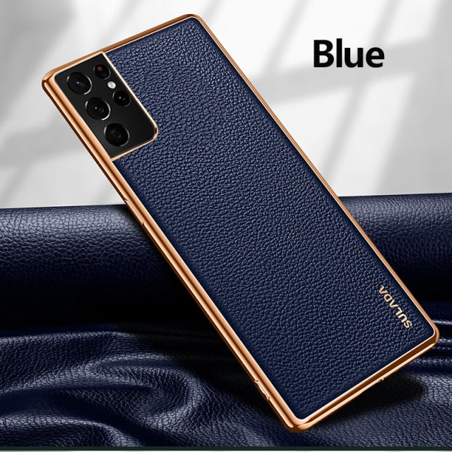 Luxury Leather Case for Samsung Galaxy S21 Ultra 5G - Carbon Cases