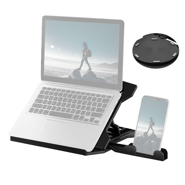 Portable Laptop Riser Stand Foldable Desktop Laptop Holder with 8 Levels Height Adjustment Ergonomic - Carbon Cases