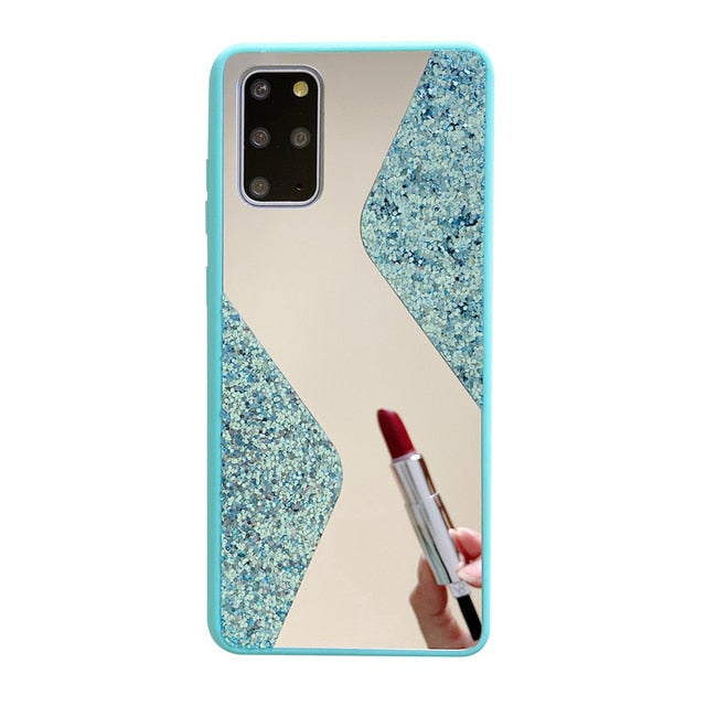 Glitter Makeup Mirror Phone Case For Samsung Galaxy - Carbon Cases