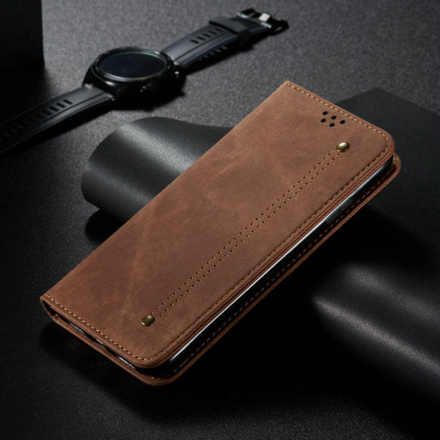 Leather Flip Cover For OPPO - Carbon Cases