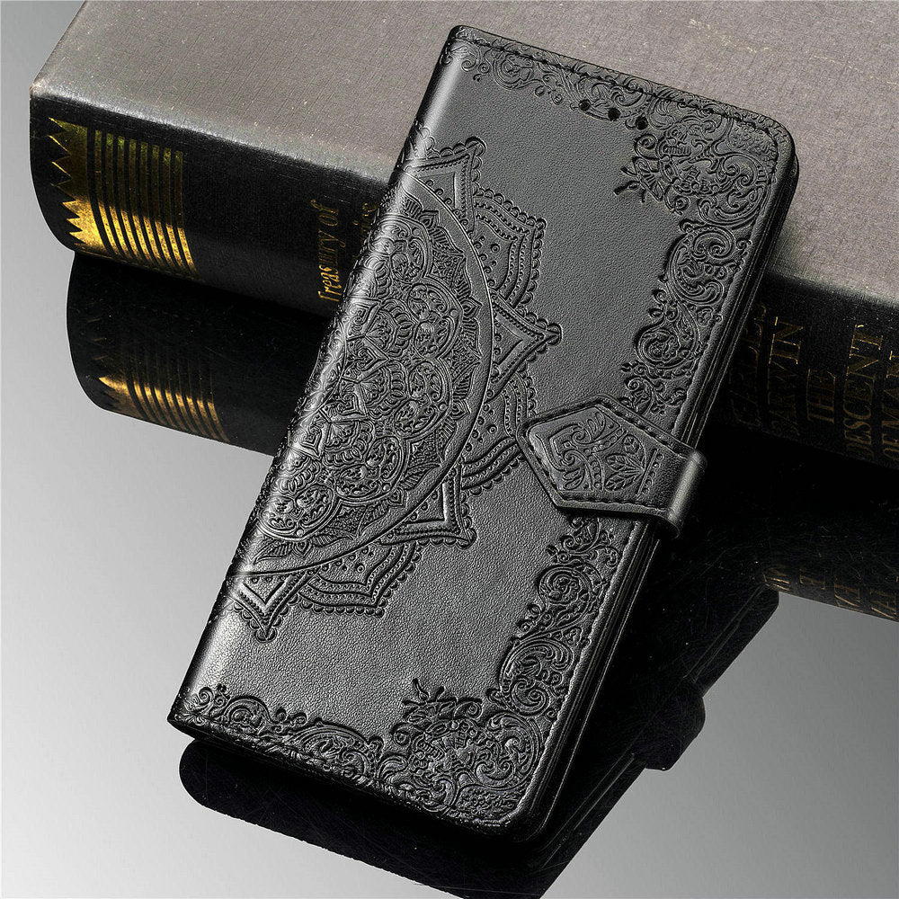 Flip Case Luxury Leather 3D Mandala Wallet For OPPO - Carbon Cases