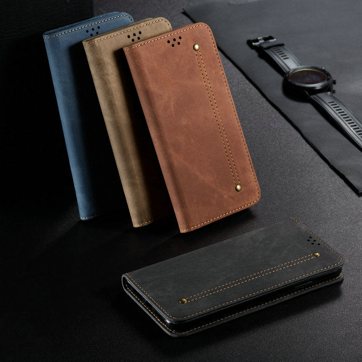 Leather Flip Cover For OPPO - Carbon Cases