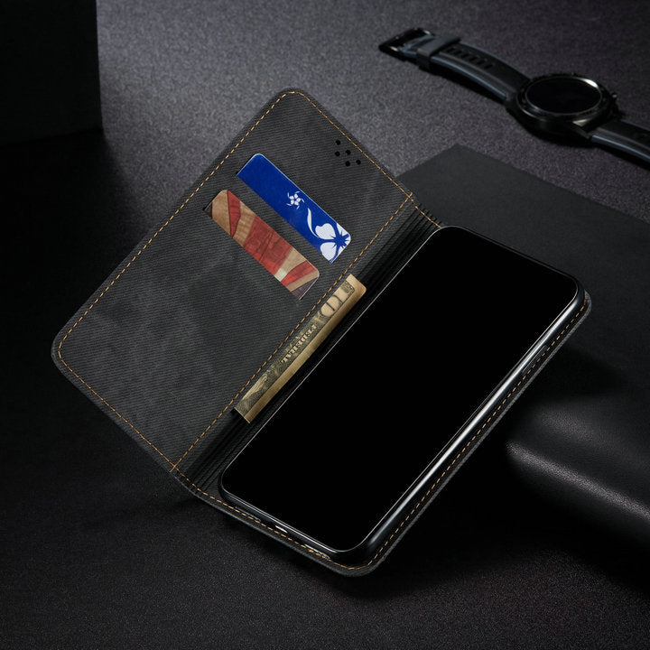 Leather Flip Cover For OPPO - Carbon Cases