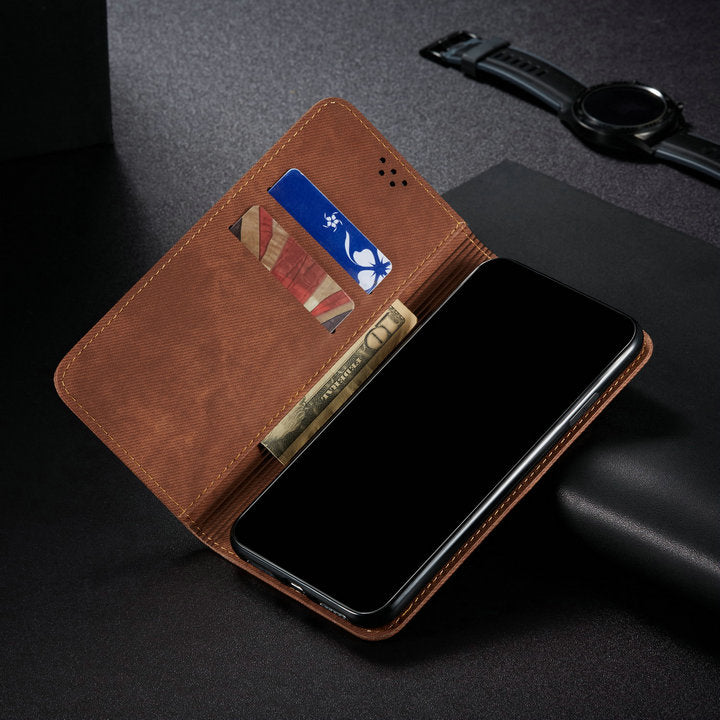 Leather Flip Cover For OPPO - Carbon Cases