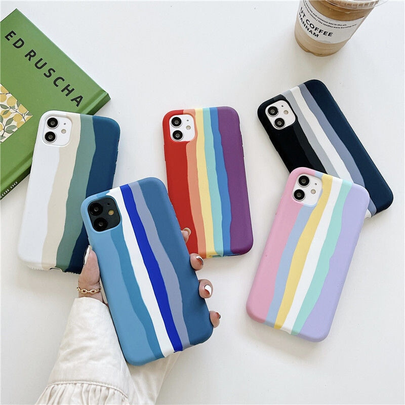 Luxury Rainbow Cartoon Silicone Case For iPhone - Carbon Cases