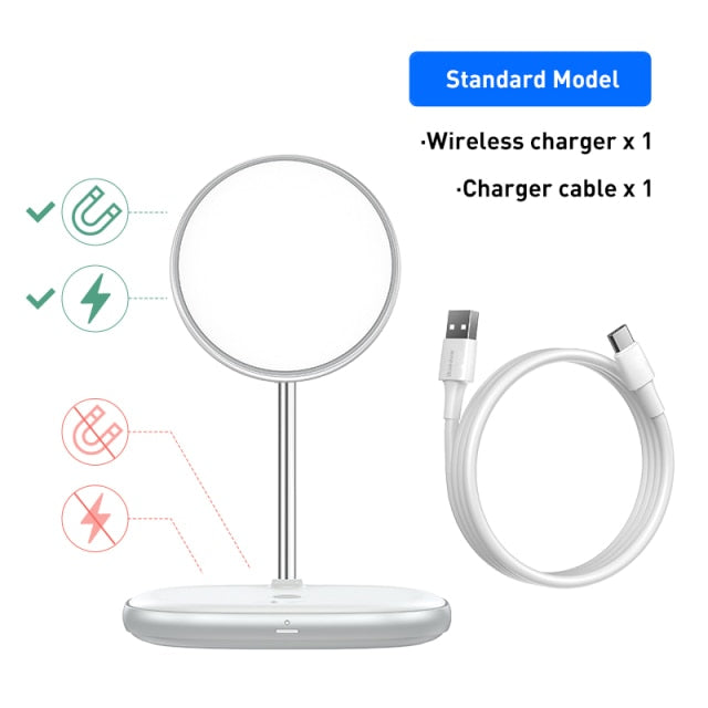 Magnetic Wireless Charger Phone Stand - Carbon Cases