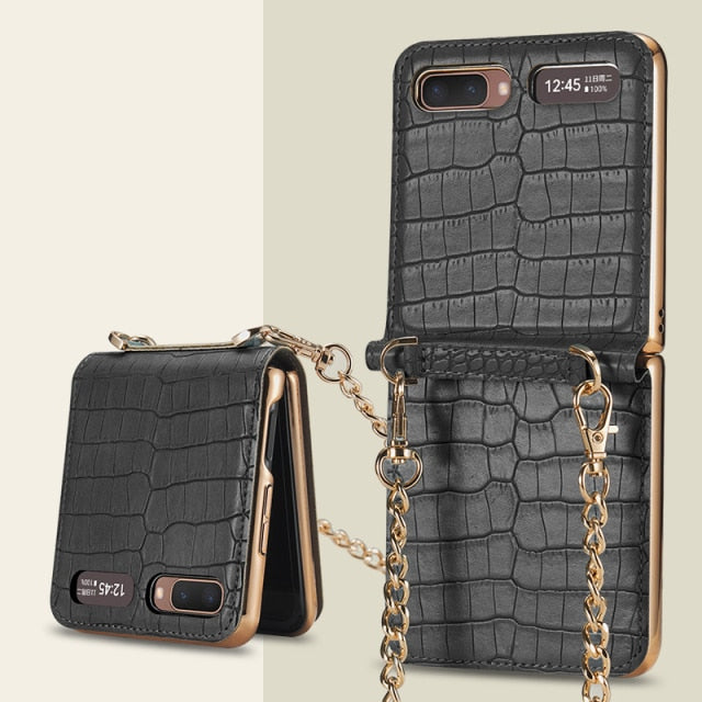 Samsung Galaxy Z Flip Case PU Leather - Carbon Cases