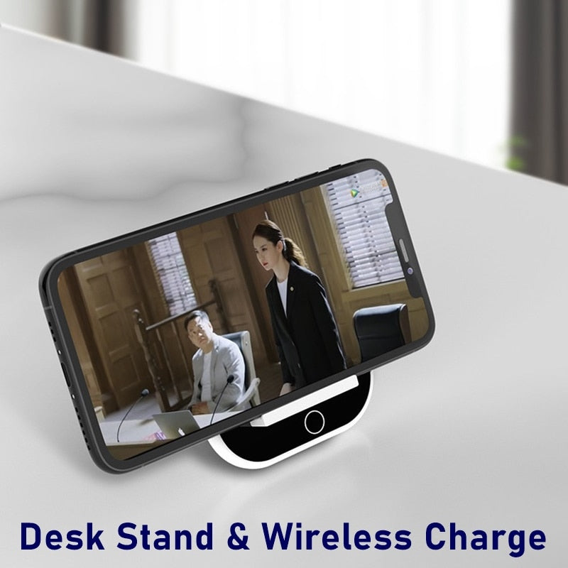 Universal 10W Qi Fast Wireless Charger LED USB Quick Charger - Carbon Cases