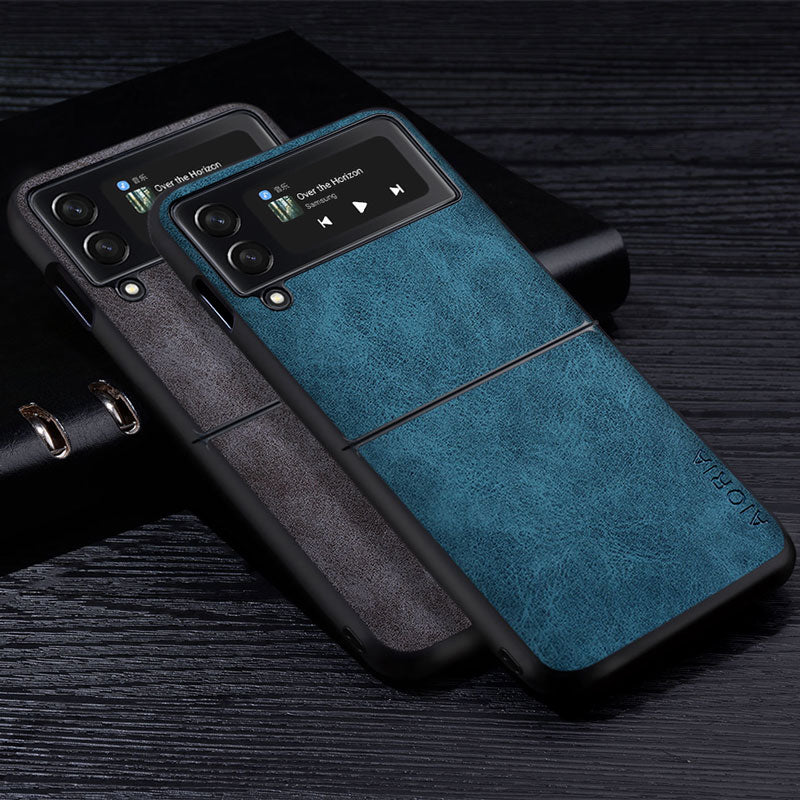 Premium PU Leather Case for Samsung Galaxy Z Flip 3 - Carbon Cases