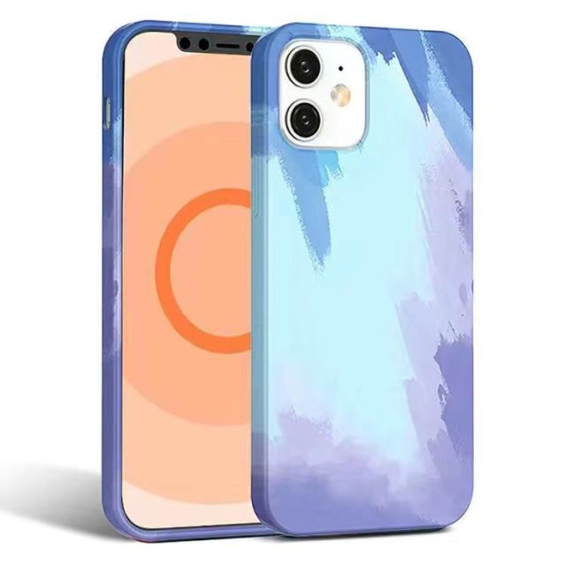 Liquid Silicone Watercolour MagSafe iPhone Case - Carbon Cases