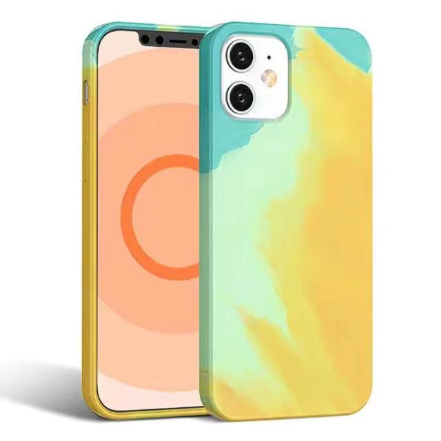 Liquid Silicone Watercolour MagSafe iPhone Case - Carbon Cases