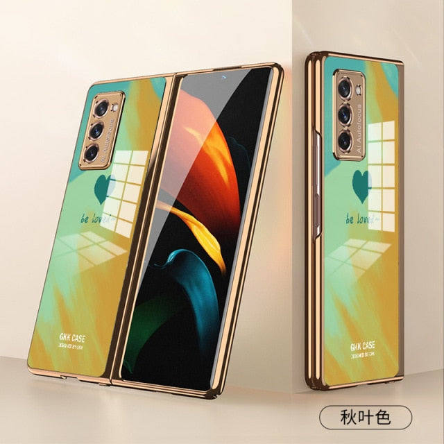 Plating Glass Case For Samsung Galaxy Z Fold 3 2 1 - Carbon Cases