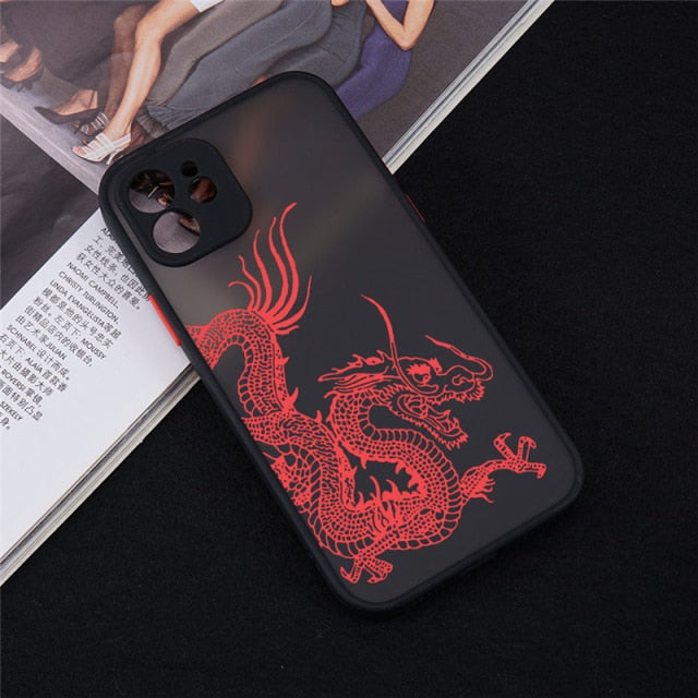 Unique Aesthetic Design Red Dragon iPhone Case - Carbon Cases