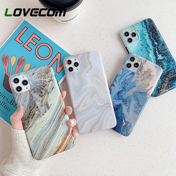 Retro Marble Texture Phone Case For iPhone 13 - Carbon Cases