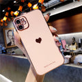 Plating Love Heart Phone Case For iPhone 13 - Carbon Cases