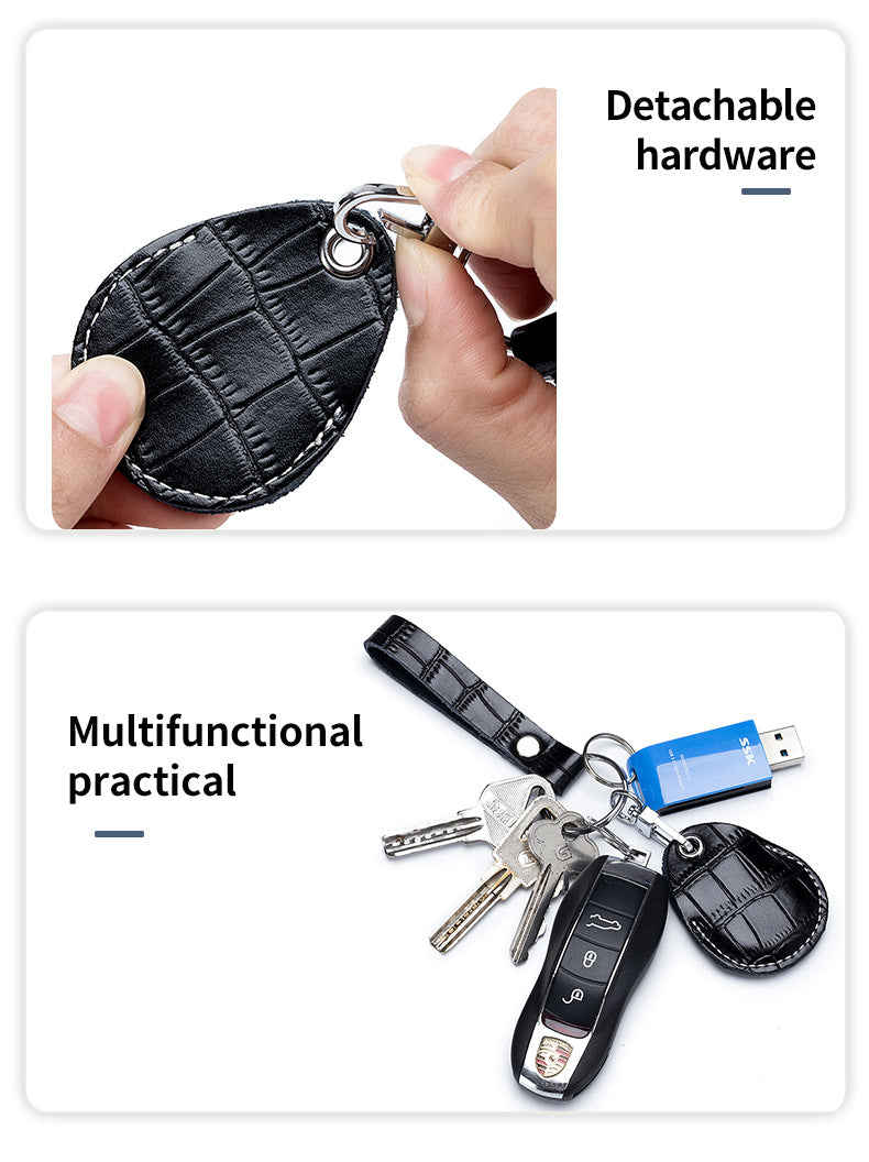 Case for Apple AirTags Keychain Leather - Carbon Cases