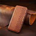 Luxury Leather Case For iPhone Plus Flip Wallet Card Slot Stand - Carbon Cases