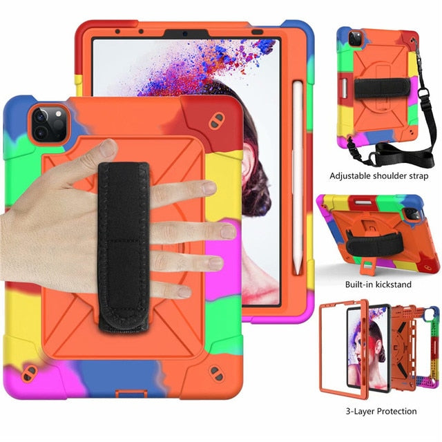 Heavy Duty Silicon Tablet Case for iPad Kids Safe Shockproof Cover - Carbon Cases