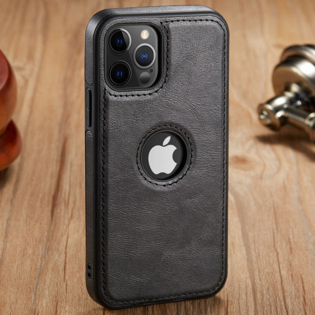 Luxury PU Leather Phone Case For iPhone - Carbon Cases