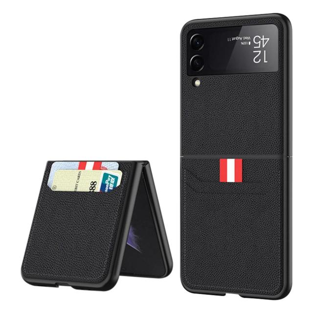 PU Leather Wallet Case For Samsung Galaxy Z Flip 3 - Carbon Cases