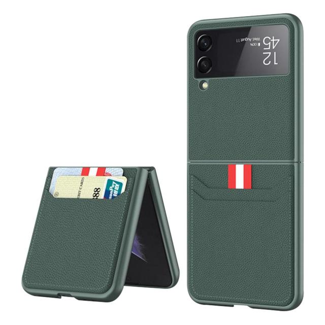 PU Leather Wallet Case For Samsung Galaxy Z Flip 3 - Carbon Cases