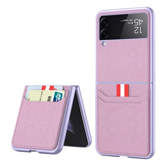 PU Leather Wallet Case For Samsung Galaxy Z Flip 3 - Carbon Cases